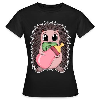Baby Igel - Frauen T-Shirt - Schwarz - Vorne - AI Model Female 172 dark (172cm)