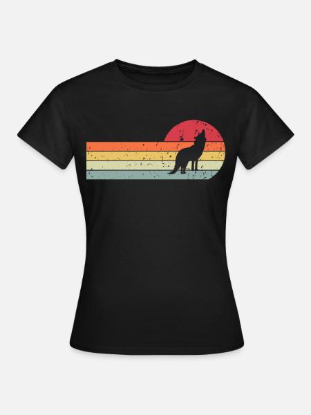 Wolf - Frauen T-Shirt - Schwarz