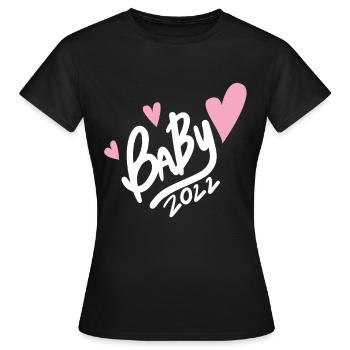 Baby 2022 - Newborn 2022 - Women's T-Shirt - black - Front - AI Model Female 172 dark (172cm)