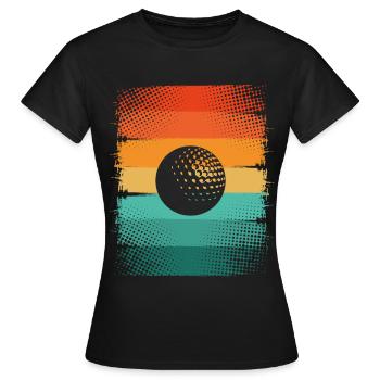 Balle de golf - T-shirt Femme - noir - Devant - AI Model Female 172 dark (172cm)