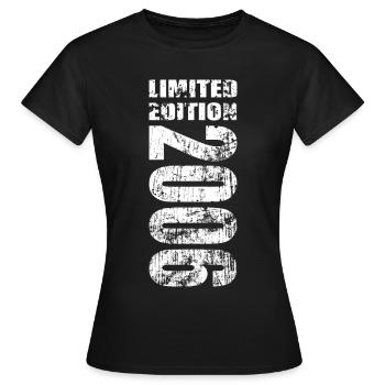 Limited Edition 2006 19. Geburtstag Geschenk - Frauen T-Shirt - Schwarz - Vorne - AI Model Female 172 dark (172cm)