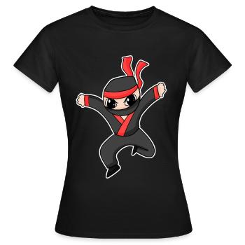 Ninja - T-shirt Femme - noir - Devant - AI Model Female 172 dark (172cm)
