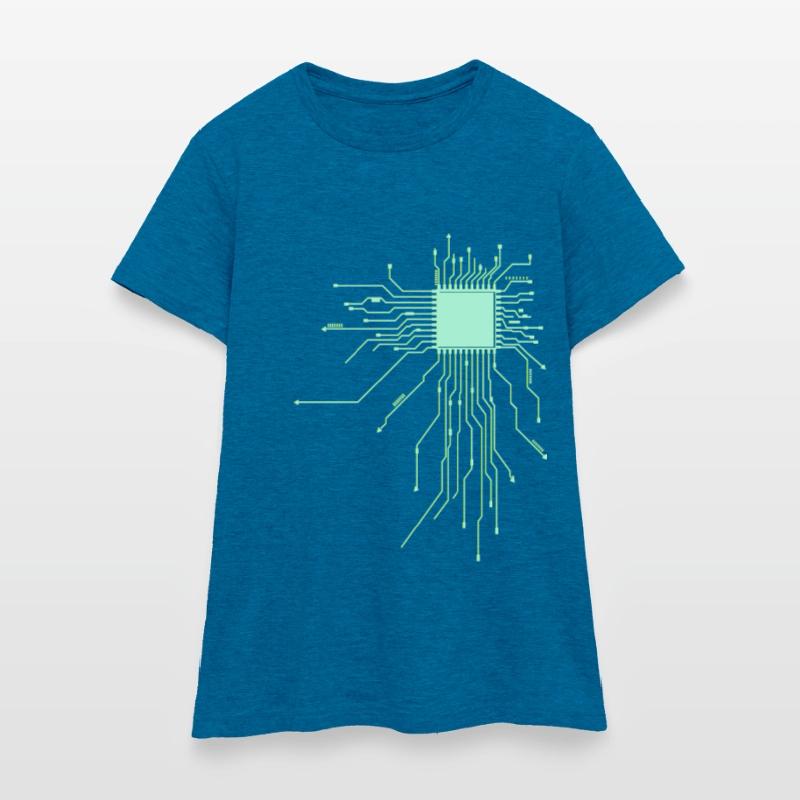 board core cpu computer nerd pc humor geek code Women's T-Shirt