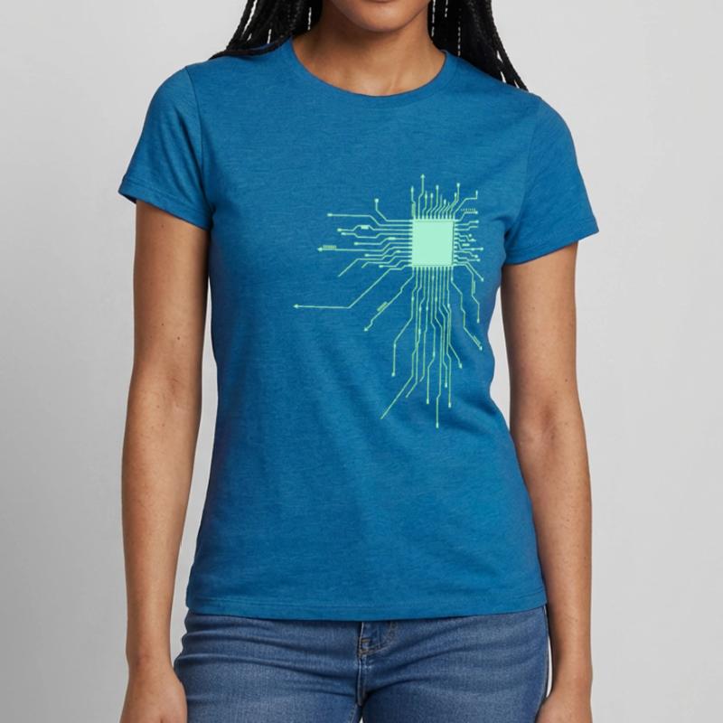 board core cpu computer nerd pc humor geek code Women's T-Shirt