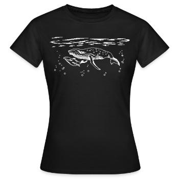 Bit Wale - Frauen T-Shirt - Schwarz - Vorne - AI Model Female 172 dark (172cm)
