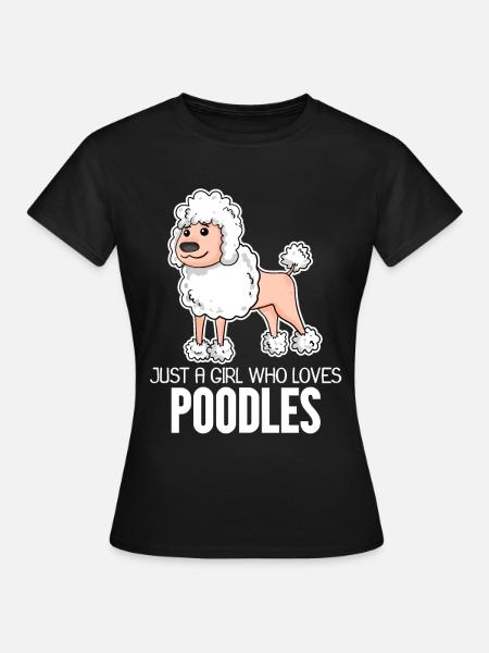 Pudel Hund - Frauen T-Shirt - Schwarz