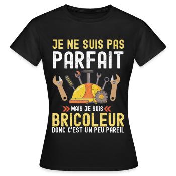 Bricoleur - T-shirt Femme - noir - Devant - AI Model Female 172 dark (172cm)