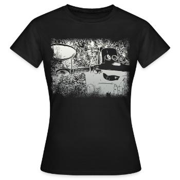 Hirondelle simson KR51 - T-shirt Femme - noir - Devant - AI Model Female 172 dark (172cm)