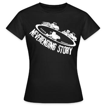 Unendliche Geschichte der Landwirtschaft - Frauen T-Shirt - Schwarz - Vorne - AI Model Female 172 dark (172cm)
