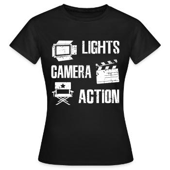 Filmemacher - Frauen T-Shirt - Schwarz - Vorne - AI Model Female 172 dark (172cm)