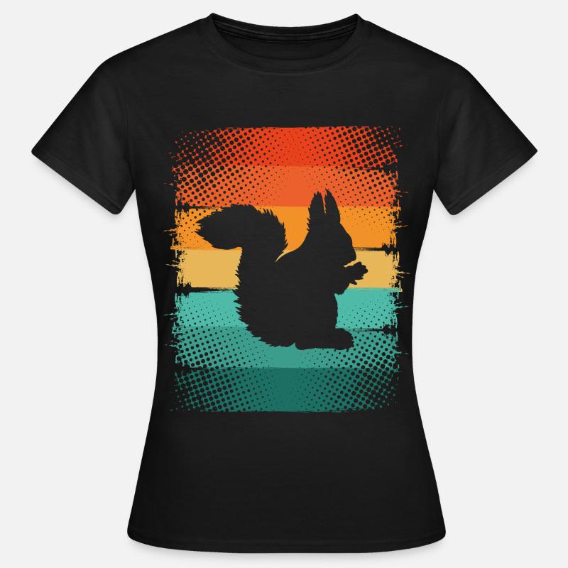Eichhörnchen - Frauen T-Shirt - Schwarz