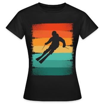 Ski - T-shirt Femme - noir - Devant - AI Model Female 172 dark (172cm)