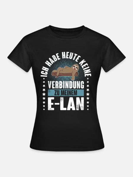 Faultier E Lan - Frauen T-Shirt - Schwarz