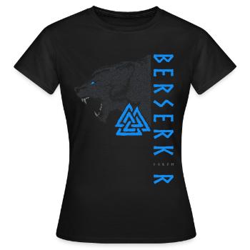Berserkir Ours Paganisme nordique Viking Wotan Nœud - T-shirt Femme - noir - Devant - AI Model Female 172 dark (172cm)
