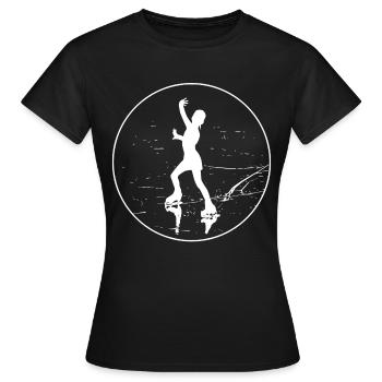 Patineur artistique, patinage artistique, patinage artistique - T-shirt Femme - noir - Devant - AI Model Female 172 dark (172cm)