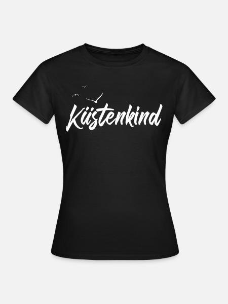 Meer Möwen Küstenkind - Frauen T-Shirt - Schwarz