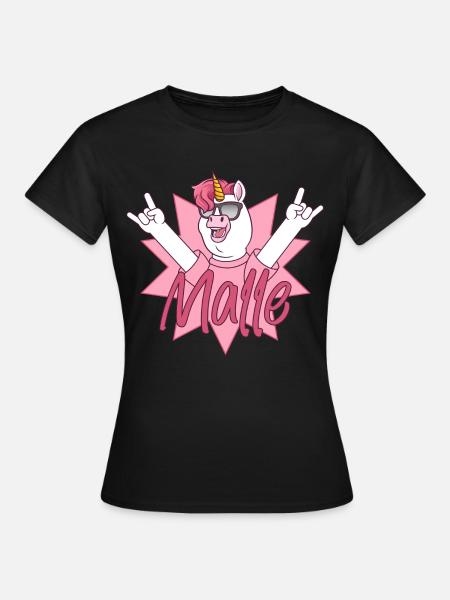Malle Outfit Einhorn - Frauen T-Shirt - Schwarz