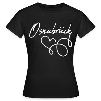 Osnabrück - Frauen T-Shirt - Schwarz - Vorne - AI Model Female 172 dark (172cm)