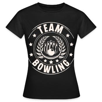 Équipe de bowling - T-shirt Femme - noir - Devant - AI Model Female 172 dark (172cm)