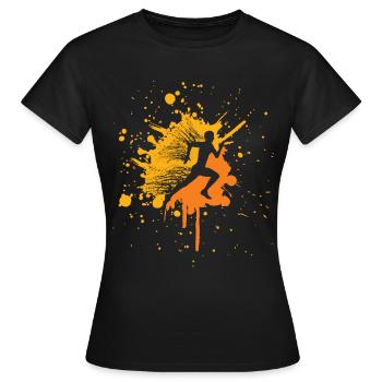 Course à pied Coureurs Course à pied - T-shirt Femme - noir - Devant - AI Model Female 172 dark (172cm)