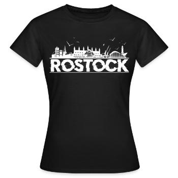 Rostock Silhouette - T-shirt Femme - noir - Devant - AI Model Female 172 dark (172cm)
