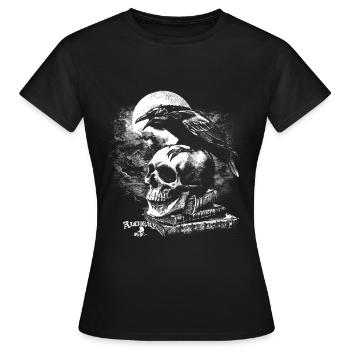 Alchemy England Poe's Raven - Women's T-Shirt - black - Front - AI Model Female 172 dark (172cm)