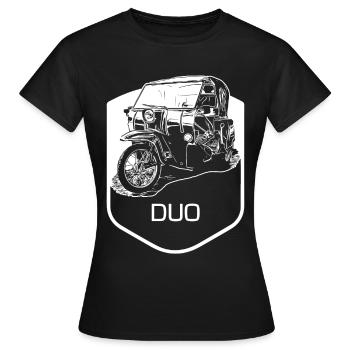 Krause Duo - Frauen T-Shirt - Schwarz - Vorne - AI Model Female 172 dark (172cm)
