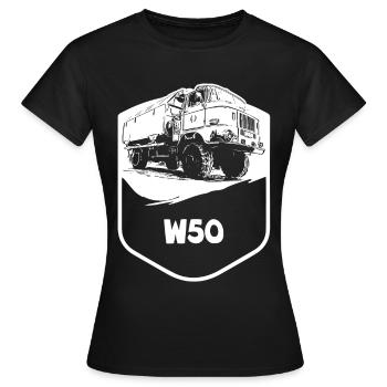 W50 | RDA | Camions | CGPI - T-shirt Femme - noir - Devant - AI Model Female 172 dark (172cm)
