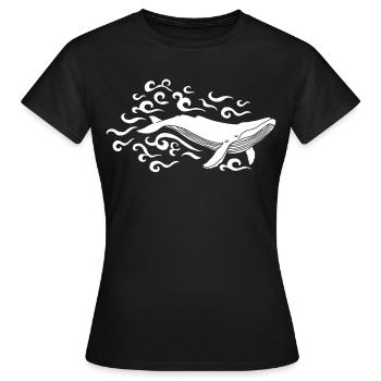 Beluga - Frauen T-Shirt - Schwarz - Vorne - AI Model Female 172 dark (172cm)