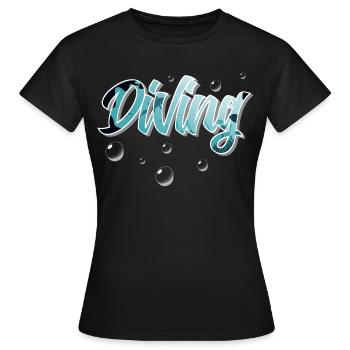 Plongeurs plongeurs - T-shirt Femme - noir - Devant - AI Model Female 172 dark (172cm)