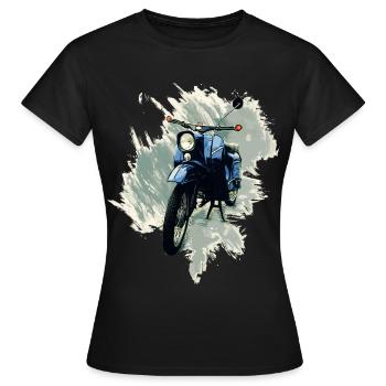 Simson Hirondelle - T-shirt Femme - noir - Devant - AI Model Female 172 dark (172cm)