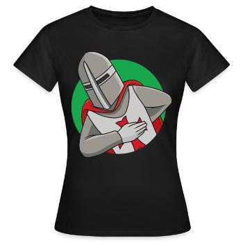 Friendly Crusader - Women's T-Shirt - black - Front - AI Model Female 172 dark (172cm)