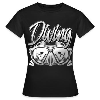 Plongeurs plongeurs - T-shirt Femme - noir - Devant - AI Model Female 172 dark (172cm)