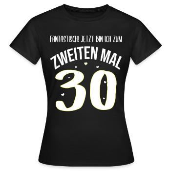 Geburtstag 60 Jahre Frau 2. mal 30 Geschenk - Frauen T-Shirt - Schwarz - Vorne - AI Model Female 172 dark (172cm)