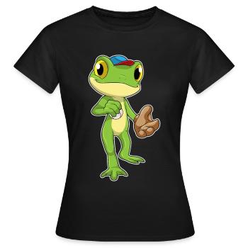 Frog Baseball Gant de baseball - T-shirt Femme - noir - Devant - AI Model Female 172 dark (172cm)
