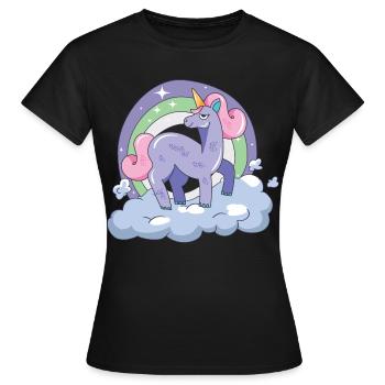Unicorn on cloud nine - Women's T-Shirt - black - Front - AI Model Female 172 dark (172cm)