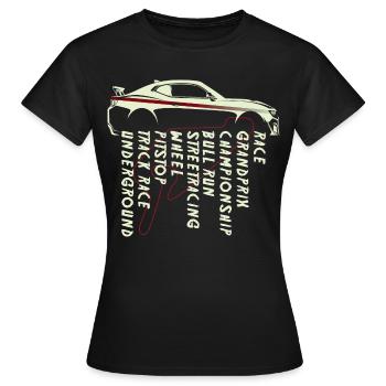Courses de sport automobile - T-shirt Femme - noir - Devant - AI Model Female 172 dark (172cm)