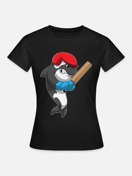 Killerwal Cricket Cricketschläger - Frauen T-Shirt - Schwarz