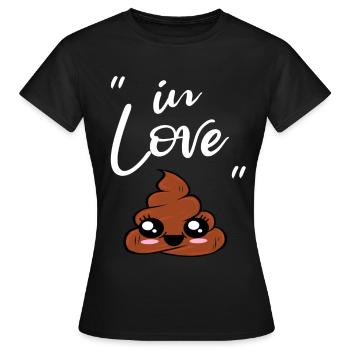 I Love Kacken niedlicher scheißhaufen - Frauen T-Shirt - Schwarz - Vorne - AI Model Female 172 dark (172cm)