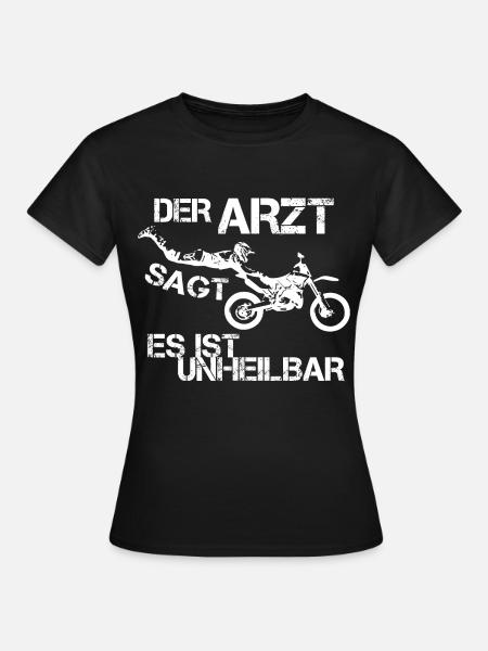Motocross witzig Geschenk - Frauen T-Shirt - Schwarz