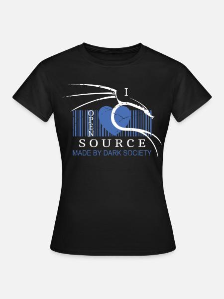I Love Open Source Software - Frauen T-Shirt - Schwarz