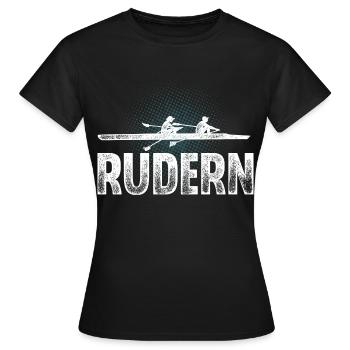 Rudern Ruderer Ruderboot - Frauen T-Shirt - Schwarz - Vorne - AI Model Female 172 dark (172cm)
