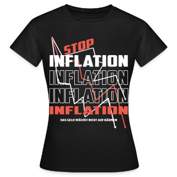Arrêtez l’inflation - T-shirt Femme - noir - Devant - AI Model Female 172 dark (172cm)