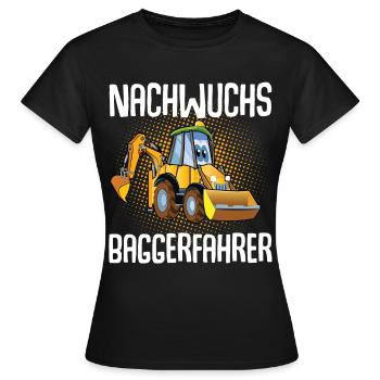 Nachwuchs Baggerfahrer - Frauen T-Shirt - Schwarz - Vorne - AI Model Female 172 dark (172cm)