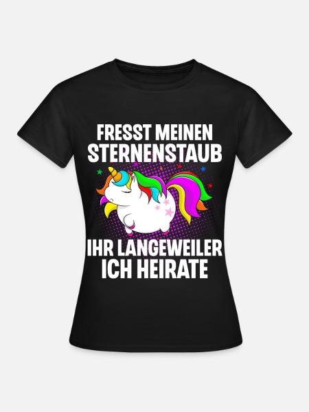 Einhorn Junggesellinnenabschied - Frauen T-Shirt - Schwarz