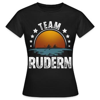Rudern Ruderer Ruderboot Team - Frauen T-Shirt - Schwarz - Vorne - AI Model Female 172 dark (172cm)