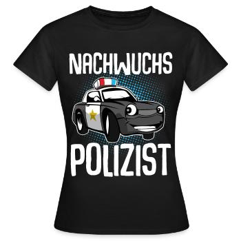 Nachwuchs Polizist - Frauen T-Shirt - Schwarz - Vorne - AI Model Female 172 dark (172cm)