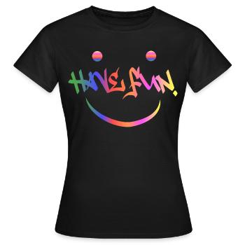 Hab Spaß - Frauen T-Shirt - Schwarz - Vorne - AI Model Female 172 dark (172cm)