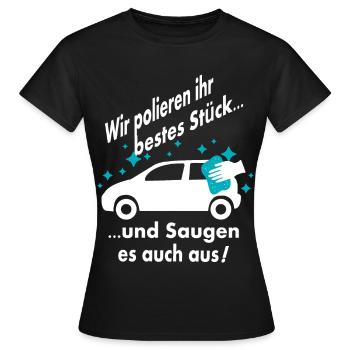 Auto Wäsche - Frauen T-Shirt - Schwarz - Vorne - AI Model Female 172 dark (172cm)