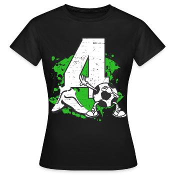 Footballeur et quatre ans - T-shirt Femme - noir - Devant - AI Model Female 172 dark (172cm)